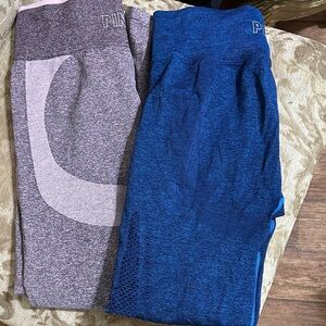 PINK Victoria's Secret woman active Leggings in Blue and pink